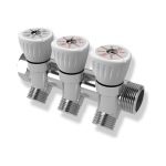 Коллектор с регулировочными вентилями Royal Thermo 3/4х1/2, 3 выхода НС-1042923 (артикул 15856613) – фото 1