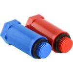 Комплект длинных полипропиленовых пробок VALTEC с резьбой 1/2 /красная + синяя/ VTp.792.M.04 (артикул 16008656) – фото 1