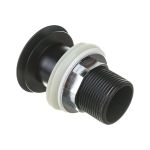 Донный клапан BELBAGNO с системой клик-клак, с переливом, черный BB-SAT-NERO (артикул 19010334) – фото 1