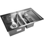 Кухонная мойка из нержавеющей стали WISENT 7851-SL 78x51 см, с раздвижным коландером WW37851-SL/W302644 (артикул 21211474) – фото 1