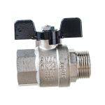 Шаровой полнопроходной кран STOUT 1 ВР/НР, ручка бабочка SVB-0004-000025 (артикул 16053605) – фото 1