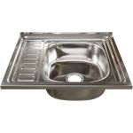 Мойка mixline 50х60х18 см, 0.8, правый выпуск 3 1/2, с сифоном 538195 (артикул 16615496) – фото 1