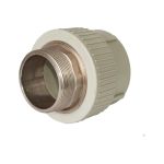 Муфта комбинированная под ключ с наружной резьбой VALFEX PP-R серая, 40 мм х1 1/4"" 10135040Г 127-0371 (артикул 16226344) – фото 1
