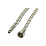 Подводка для смесителей СТМ сталь, 1/2xM10x120 см., короткий штуцер CWFSS120 (артикул 17843236) – фото 1