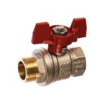 Шаровой кран RuB, 3/4" DN20 PN40, ВР-НР, серия MILANO (S.90), бабочка S90E26 (артикул 15786010) – фото 1