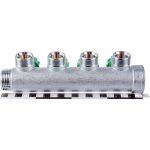 Регулирующий коллектор FAR 1" ВР-НР с 4 отв. 3/4" НР межосев. 45 мм FK 3824 134 (артикул 15703156) – фото 1