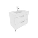 Напольная тумба с умывальником IDDIS Oxford 80 см, белая OXF80W0i95K (артикул 17162251) – фото 1