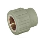 Муфта RTP PN25 комбинированная, внутренняя резьба, D20х1/2"", серая 10933 (артикул 16498167) – фото 1