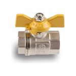 Шаровой кран для газа AQUALINK 1/2 вн-вн бабочка 7107 (артикул 17360304) – фото 1