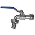 Шаровой кран AQUALINK водоразборный, под шланг, 1/2 Wh ручка ECO 3965 (артикул 17359170) – фото 1
