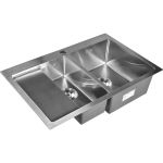 Кухонная мойка из нержавеющей стали WISENT 7851-SR 78x51 см, с раздвижным коландером WW37851-SR/W302644 (артикул 21211156) – фото 1