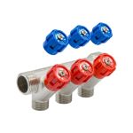Коллектор VRT 3/4""x1/2"", с регулировочными вентилями, 3 выхода 524077 (артикул 16531793) – фото 1