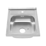 Мойка MELANA 5060 0,8/180 ДЕКОР накладная, прямоугольная с сифоном 099D t 10 (артикул 21620698) – фото 1