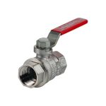 Шаровой кран Giacomini R850 1/2"", внутренняя/внутренняя, ручка-рычаг красный, хромированный R850X023 (артикул 16161392) – фото 1