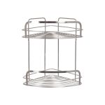 Угловая 2-ярусная полка Vanstore MODERN PLUS нержавеющая сталь 075-20 (артикул 15933799) – фото 1