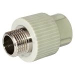 Муфта RTP PN25 комбинированная, наружная резьба, D20х3/4 мм, серая 10943 (артикул 16498174) – фото 1