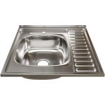 Мойка mixline 60х60х16 см, 0.6, левый выпуск 3 1/2, с сифоном 528014 (артикул 16615730) – фото 1