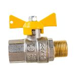 Шаровый газовый кран VALTEC VALGAS, рукоятка бабочка 1/2 вн.-нар. VT.278.N.04 (артикул 16007402) – фото 1