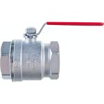 Шаровой кран Giacomini R250D 2"", внутренняя/внутренняя, ручка-рычаг красный, хромированный R250X008 (артикул 16161377) – фото 1