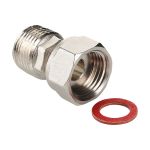 Прямой полусгон с накидной гайкой VALTEC 1/2x1/2 VTr.613.N.0404 (артикул 16007841) – фото 1