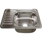 Врезная мойка mixline 48х58х18 см, 0.8, правый выпуск 3 1/2, с сифоном 535618 (артикул 16616102) – фото 1