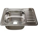 Врезная мойка mixline 48х58х18 см, 0.8, левый выпуск 3 1/2, с сифоном 535617 (артикул 16615964) – фото 1