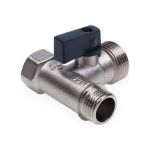 Шаровой кран AQUALINK трехпроходной 1/2 вн x 3/4 нар x 1/2 нар 1175 (артикул 17359446) – фото 1