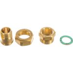 Сгон американка ELSEN прямой, НВ, 1/2"", 1/2"", латунь, с плоским уплотнением EBF26.12 (артикул 15905834) – фото 1