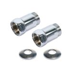 Прямое соединение для полотенцесушителя SG г/ш 1""х1/2"", хром, 2 шт 731SCH1004 (артикул 18841542) – фото 1
