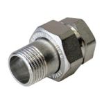 Прямой сгон американка ELSEN НВ, 1/2, 1/2, TIN латунь, с плоским уплотнением EBF26.12T (артикул 18278881) – фото 1
