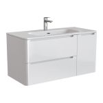 Тумба с умывальником IDDIS Edifice подвесная, 100 см, белая EDI10W1i95K (артикул 15914088) – фото 1