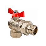 Угловой шаровой кран с накидной гайкой 3/4" Valtec VT.228.N.05 36924 (артикул 15507942) – фото 1