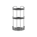 Полка в ванную TEKNO-TEL LM009B угловая, 3 яруса, черный матовый 00-00002892 (артикул 16396992) – фото 1