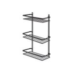 Полка в ванную TEKNO-TEL ES065B прямая, 3 яруса, черный матовый 00-00002911 (артикул 16396891) – фото 1