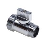 Шаровой кран AQUALINK мини хром нар-нар 1/2 -3/4 m Cr переходной 1322 (артикул 17359686) – фото 1