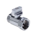 Шаровой кран AQUALINK мини хром вн-нар 1/2 m Cr 1321 (артикул 17359152) – фото 1