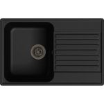 Мойка GRANFEST QUARZ GF-Z 78 чаша+крыло 740x480 черный 444920 (артикул 16290513) – фото 1