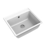 Мойка GRANFEST мрамор VERTEX 1-чаша, 580х500 мм., иней GF-V-580 (артикул 16460206) – фото 1