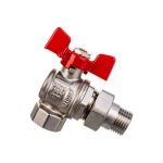 Шаровой кран IVANCI Superior угловой с разъемным соед, бабочка, внутренняя/наружная резьба 1/2"" IVC.100228.N.03 (артикул 16211396) – фото 1