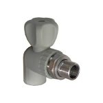 Кран шаровой для радиатора RTP D20х1/2 мм., угловой, серая 27828 (артикул 16497529) – фото 1