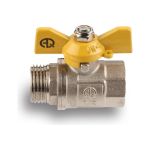 Шаровой кран для газа AQUALINK 3/4 вн-нар бабочка 7110 (артикул 17360178) – фото 1