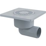 Сливной трап Alca Plast 150х150/50 мм боковой сток, решетка серая, гидрозатвор мокрый APV3 (артикул 20932767) – фото 1