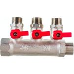 Коллектор с кранами (3/4""; 3 х 1/2"") Valtec VTc.580.N.0503 78753 (артикул 15507908) – фото 1