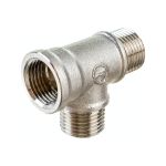 Тройник DOUBLE-LIN резьбовой латунный вр/нр/нр - 1/2" LL6120 (1/2") (артикул 21566464) – фото 1