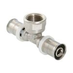 Тройник пресс с переходом на внутреннюю резьбу 20х1/2х20 Valtec VTm.232.N.200420 (артикул 15637382) – фото 1
