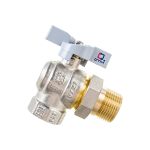 Шаровой угловой кран для воды СТМ СТАНДАРТ 3/4"", с накидной гайкой, бабочка CWALM034 (артикул 16198658) – фото 1
