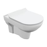 Подвесной унитаз Cersanit City безободковый, сиденье DP Slim, Soft Close, Clip up 447962 (артикул 16217891) – фото 1