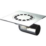 Трап ORE D1050G, 100х100 мм, гориз., слив 50 мм, мет. 7079988607436 (артикул 15776923) – фото 1