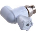 Шаровый кран VALFEX PP-R белый, 25х3/4 дюйма НР, угловой для радиатора 10148025 007-7678 (артикул 16164334) – фото 1