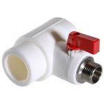 Коллекторный тройник PPR с шаровым краном VALTEC 40мм х 3/4 наружная/евроконус VTp.781.0.04005 (артикул 16008586) – фото 1